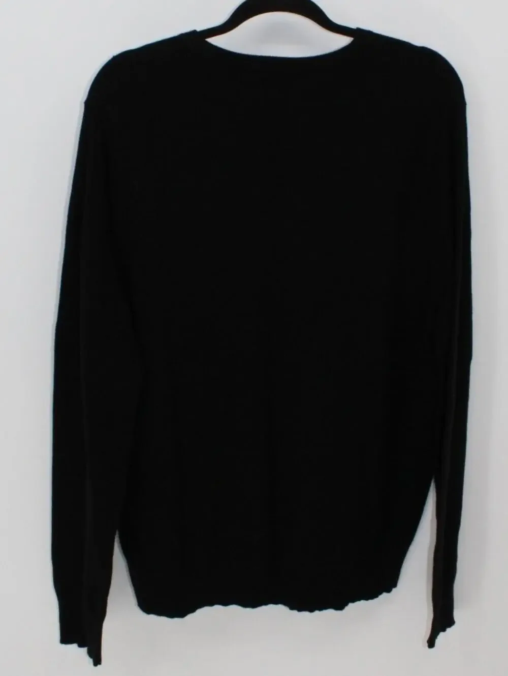 J.Crew XL Classic Black Cotton Cashmere Crewneck Textured Pullover Sweater